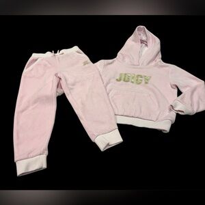 Juicy Couture Pink Kids Tracksuit 4t petal pink pastel athletic